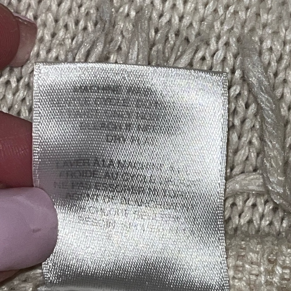 Long duster cardigan tassel fringe ivory hippie boho fall western small preppy - Picture 11 of 12